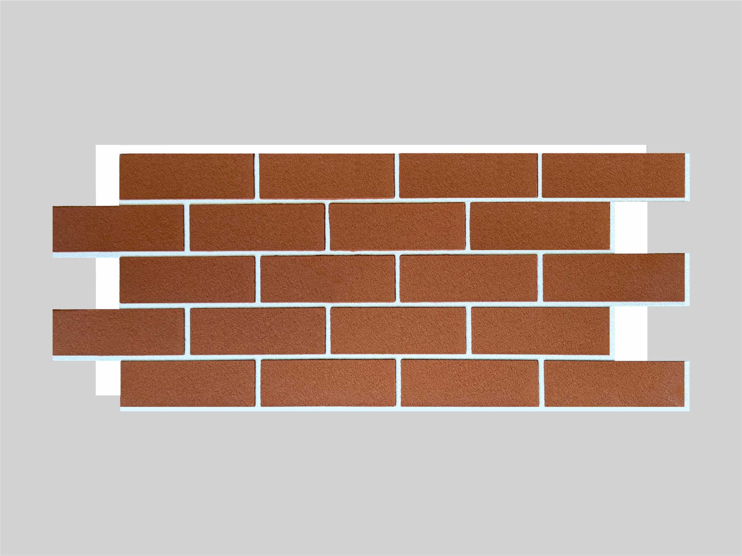 Термопанель с декоративным покрытием из мраморной крошки - Красный кирпич 1