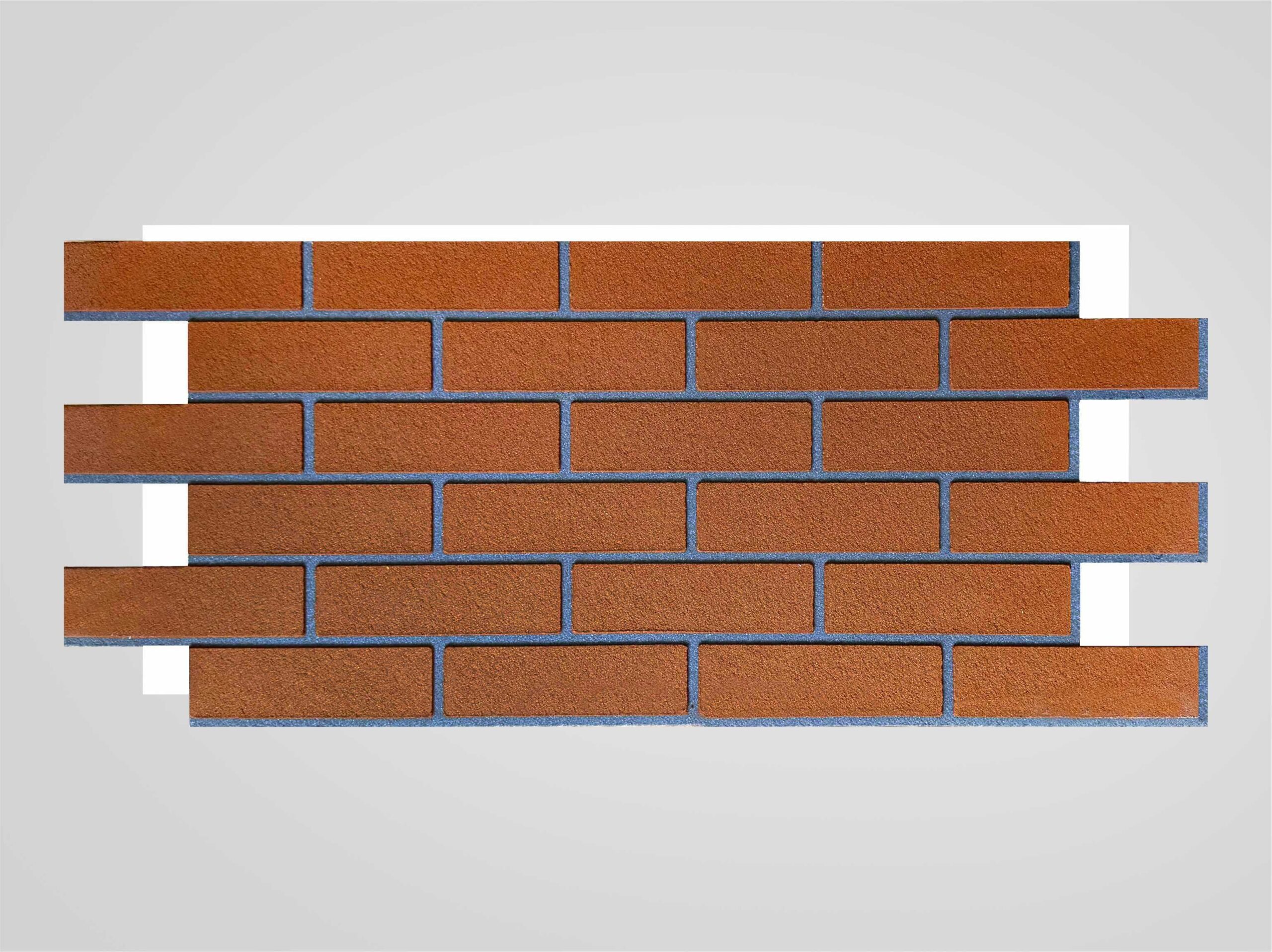 Термопанель с декоративным покрытием из мраморной крошки - Красный кирпич 1