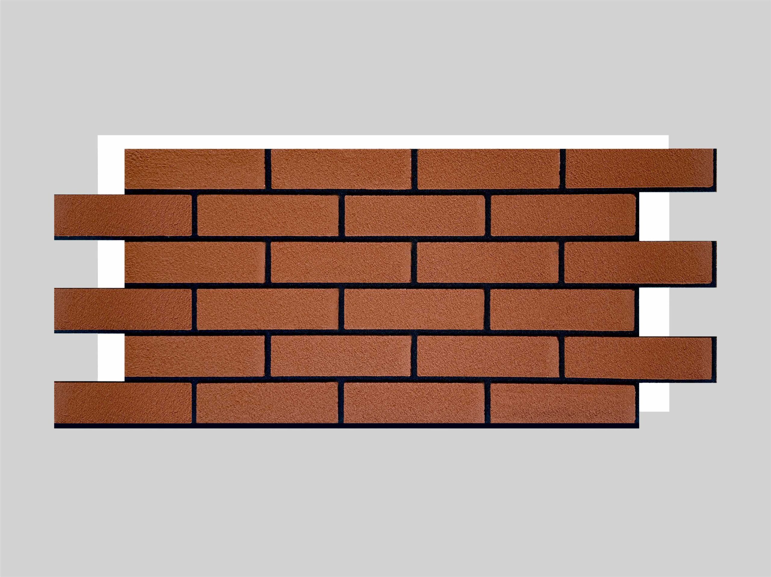 Термопанель с декоративным покрытием из мраморной крошки - Красный кирпич 1